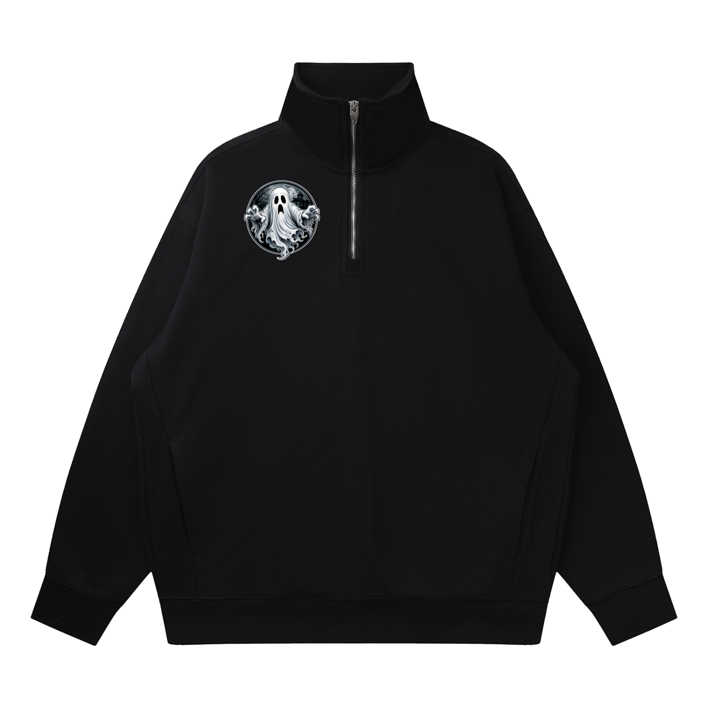 Quarter-Zip Drop Shoulder Sweatshirt