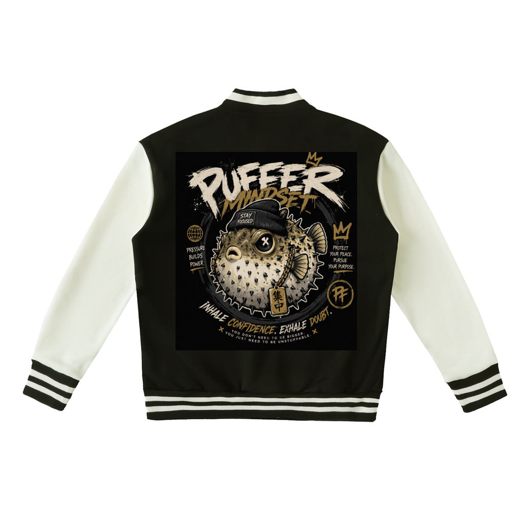 Two-Tone Fleeced Varsity Jacket
