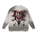 Sun Fade Distressed Ripped Crewneck sweater