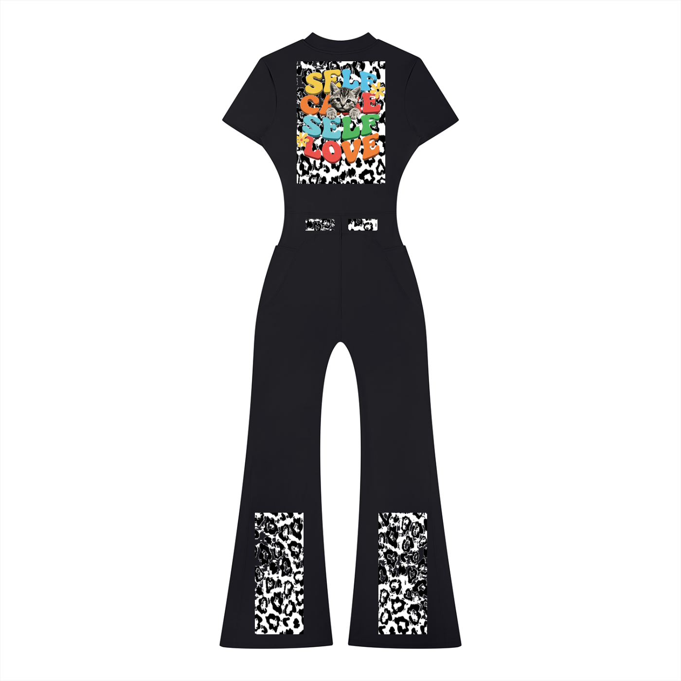 Women’s Tight Flared Leg Quarter-Zip Jumpsuit