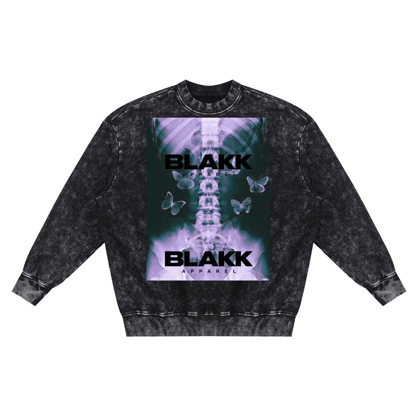 Snow Washed Hand-Frayed Sweatshirt