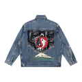 Vintage Wash Zip Up Denim Jacket