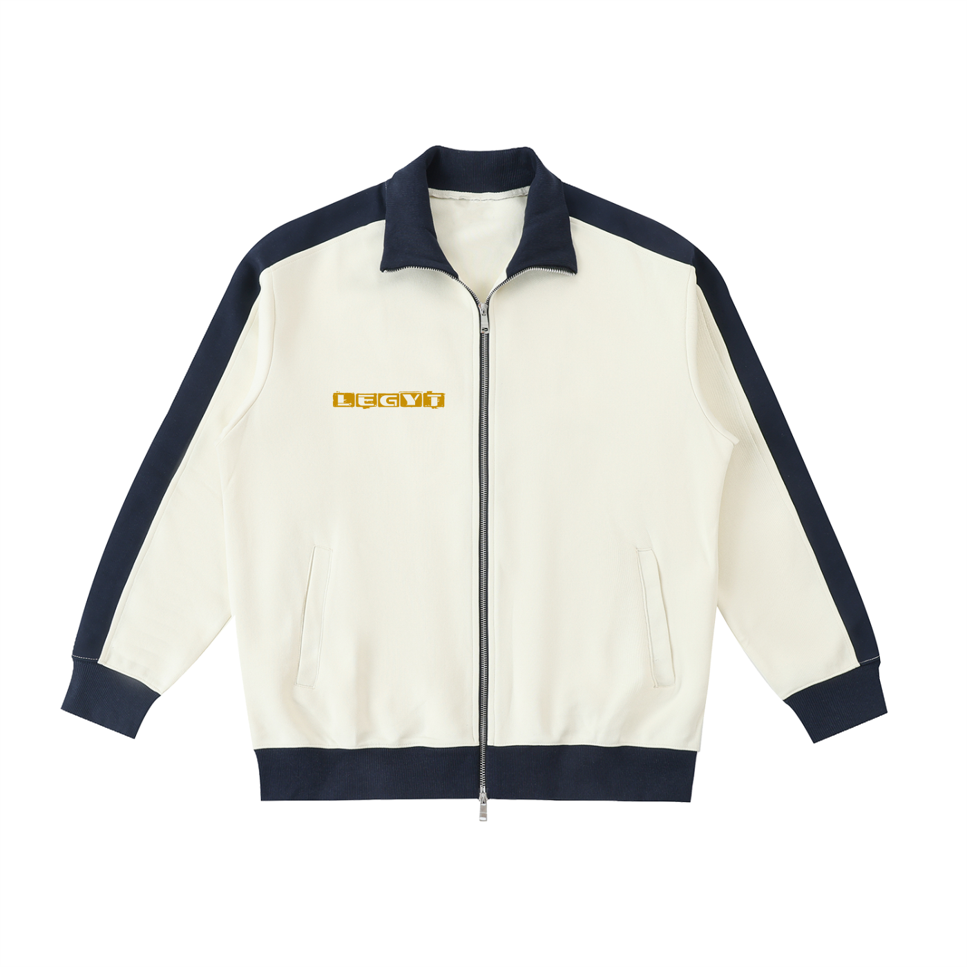 Contrast Trim Stand Collar Jacket