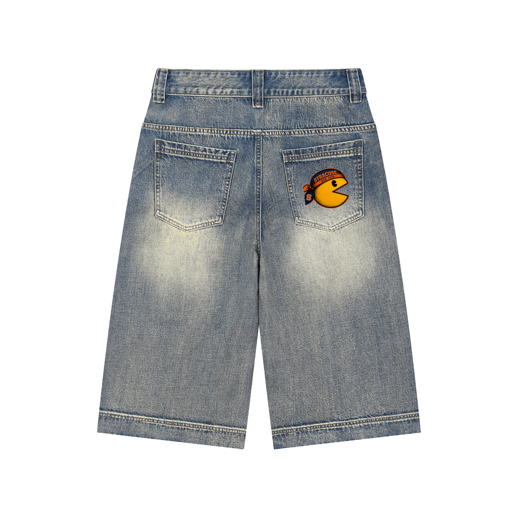 Vintage Wash Baggy Denim Shorts