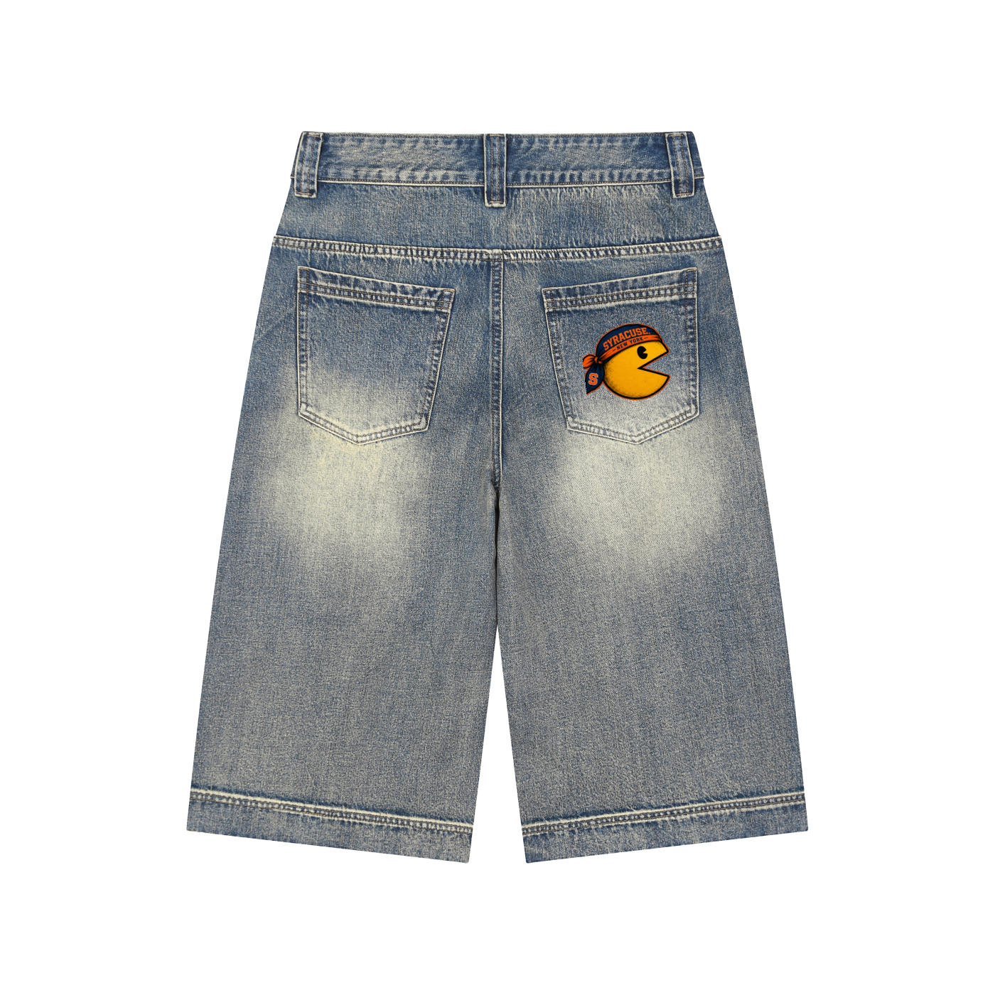 Vintage Wash Baggy Denim Shorts