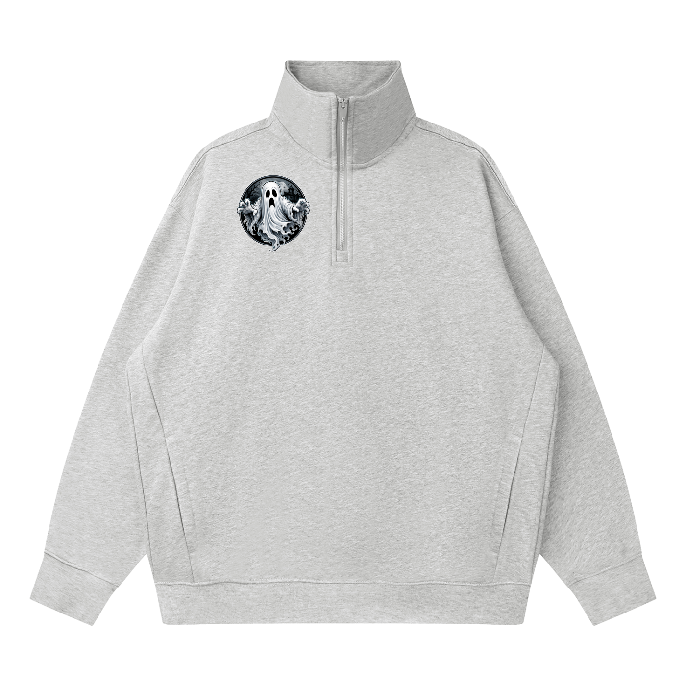 Quarter-Zip Drop Shoulder Sweatshirt