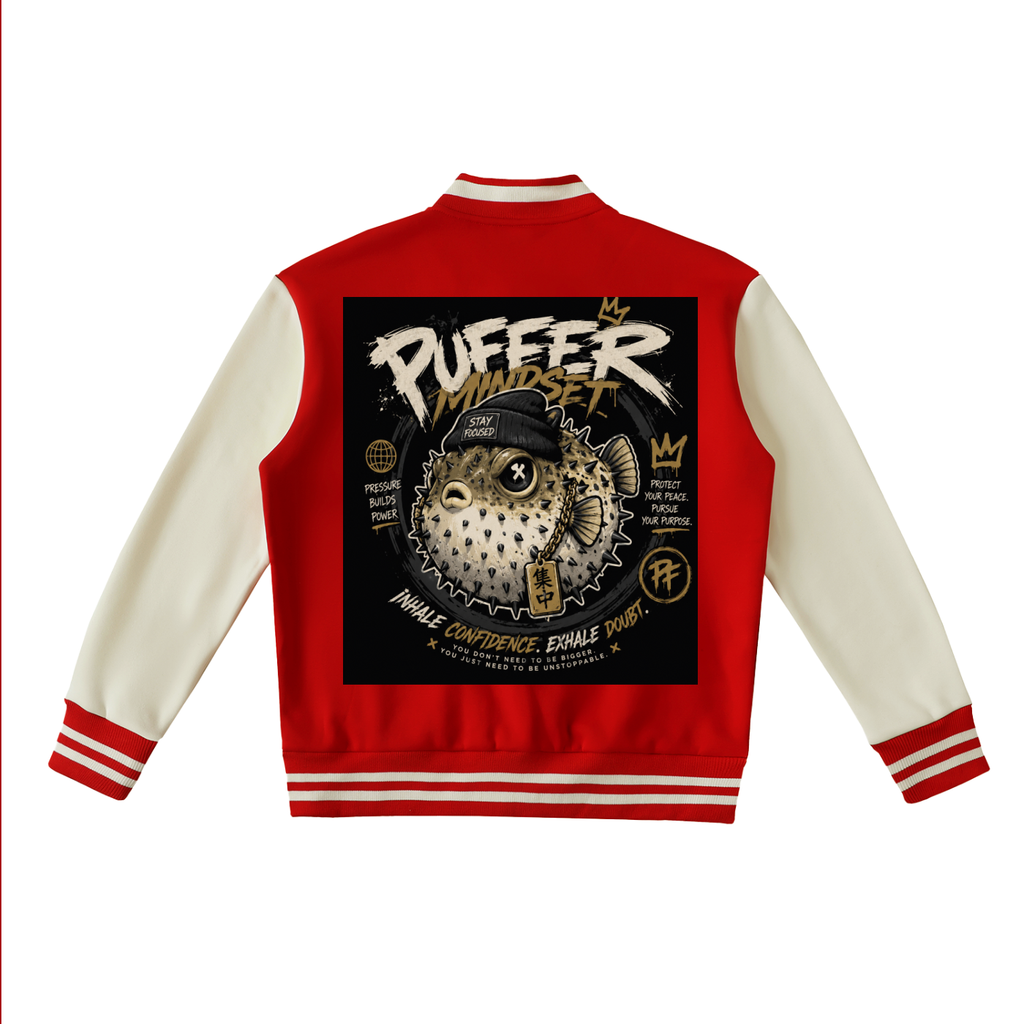 Two-Tone Fleeced Varsity Jacket