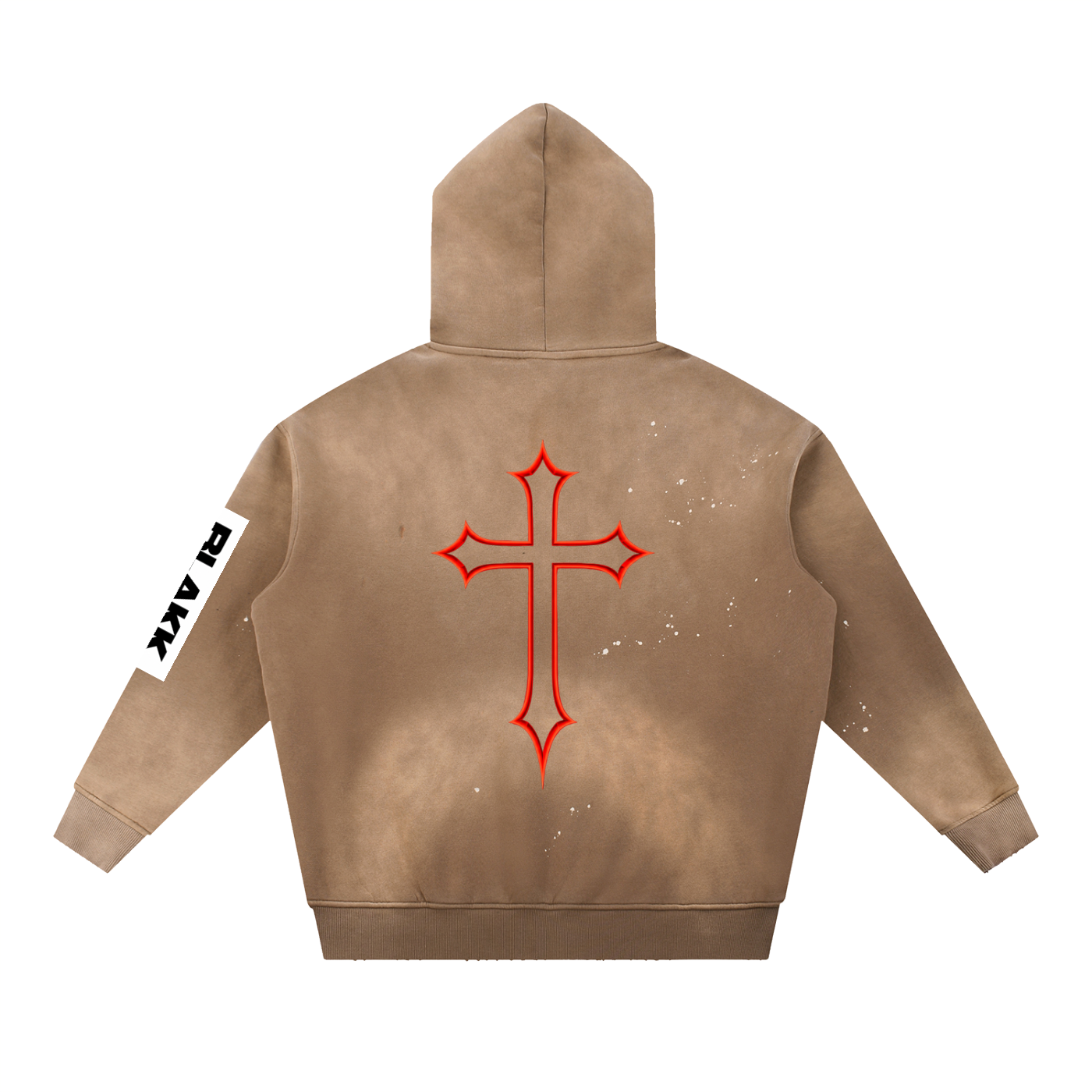 Vintage Washed Frayed Fleece Hoodie