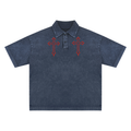 Heavyweight Snow-Washed Polo T-Shirt