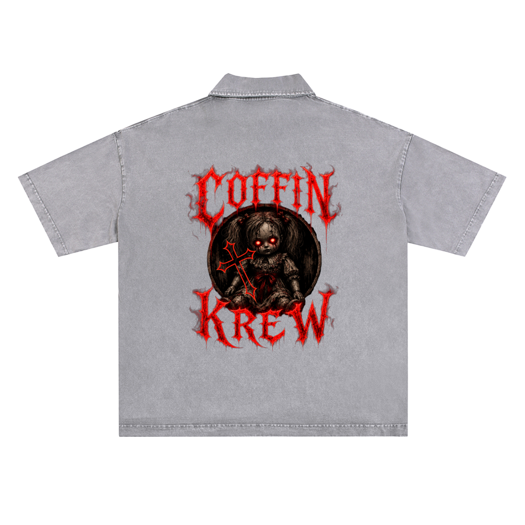 Heavyweight Snow-Washed Polo T-Shirt
