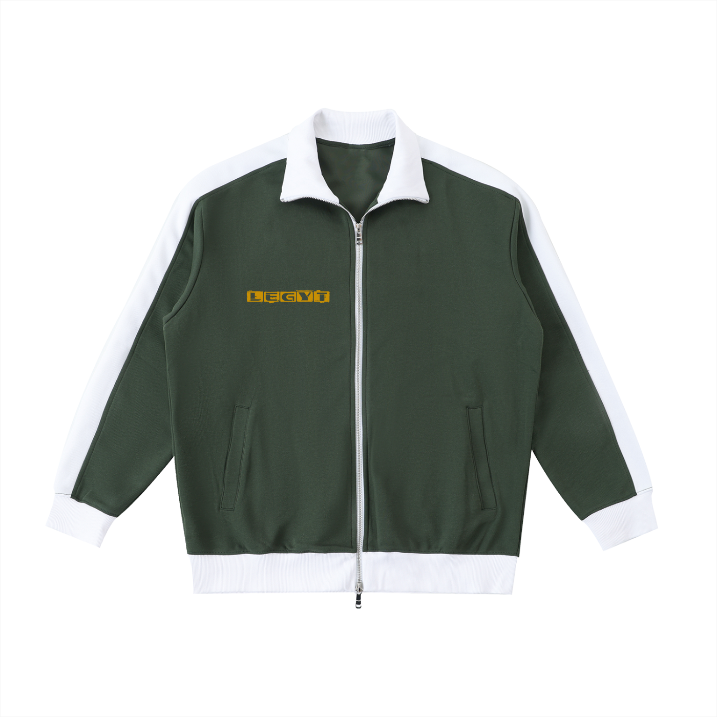 Contrast Trim Stand Collar Jacket