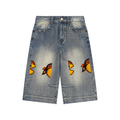 Vintage Wash Baggy Denim Shorts