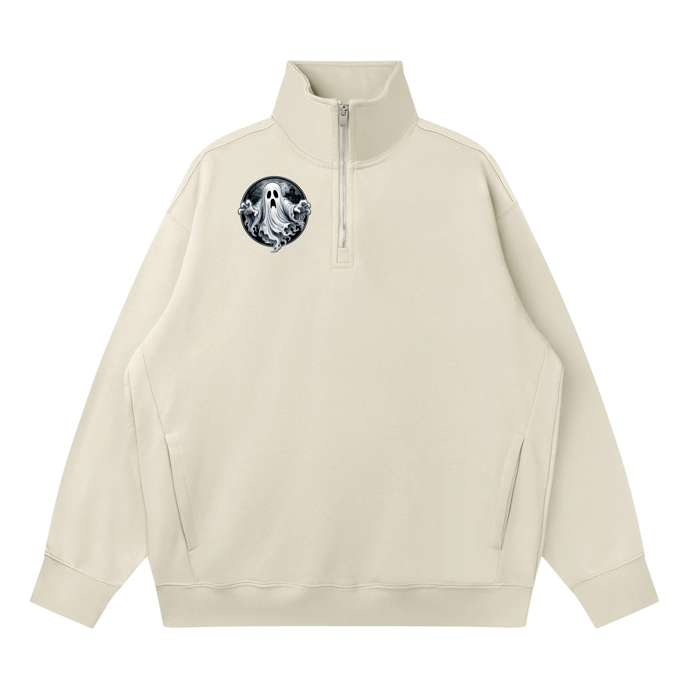 Quarter-Zip Drop Shoulder Sweatshirt