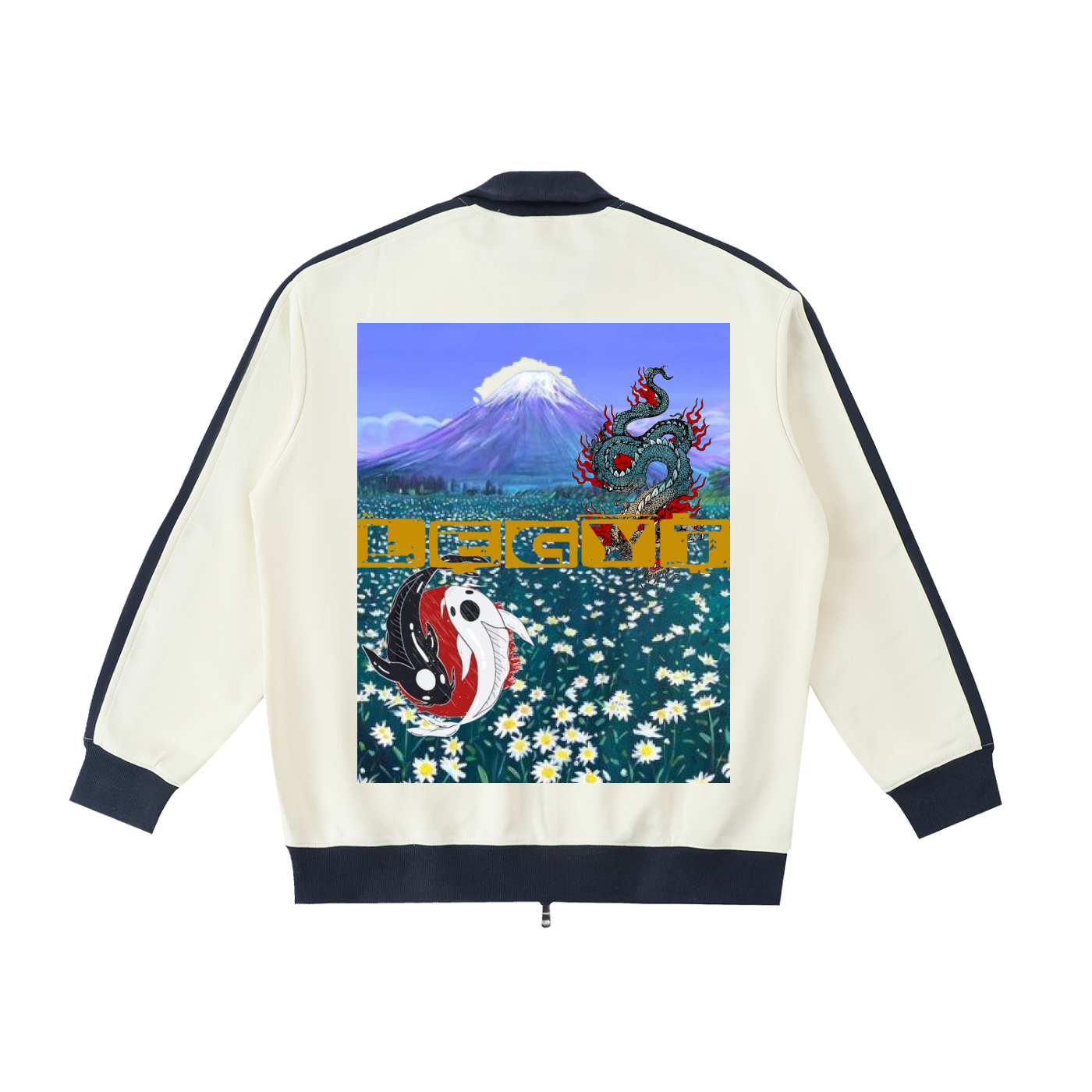 Contrast Trim Stand Collar Jacket